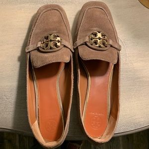 Tory Burch Tan Suede Loafers, Size 9.5